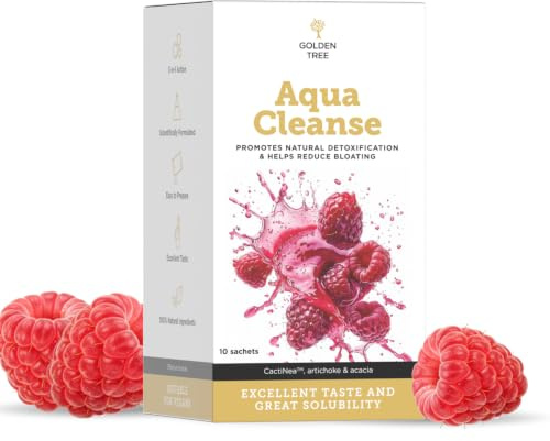 Golden Tree Aqua Cleanse – Polvere per Bevanda Vegetale con Estratto di Carciofo, Equiseto ed Estratto di Radice di Tarassaco con 11% di Inulina – 10 Bustine