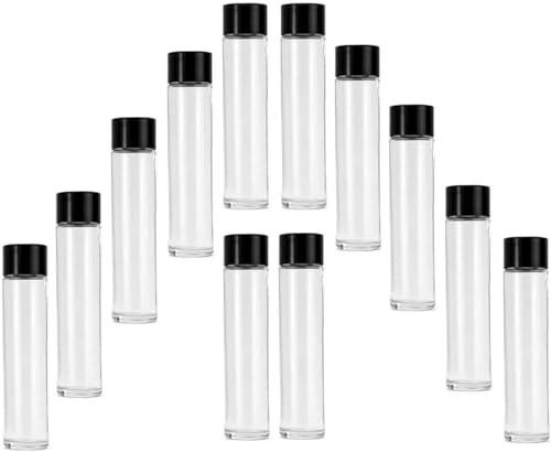 BELLEROFONTE Bottiglie in Vetro Forma a Tubo Modello Kefass con Tappo a Vite 750 ML Ideali per Ristoranti, Casa, Campeggio 12 Bottiglie