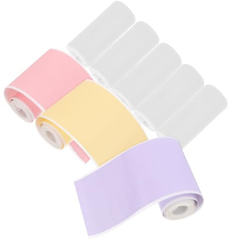 UTHCLO 8rollen Thermorollenpapier Für Tragbare Drucker Selbstklebendes Thermopapier Farbiges Druckerpapier Mini-thermoetikett Für Notizen Etiketten Und Fotos