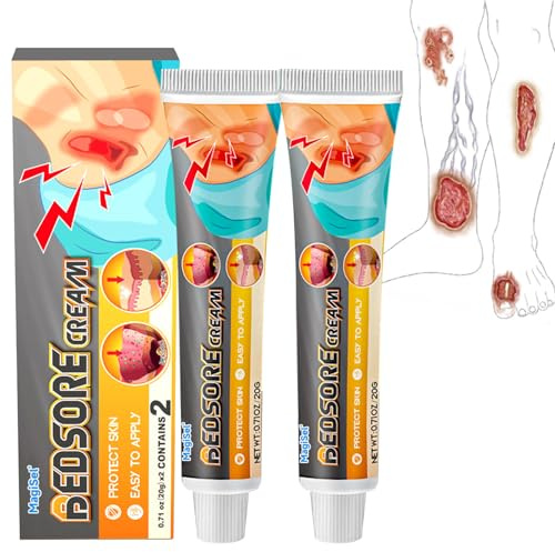 Crema per Dolore da decubito, Crema Per La Cura Delle Ferite Da Decubito, Per il sollievo delle piaghe da decubito, l'arresto delle ulcere e la rapida guarigione delle ferite, 40 g