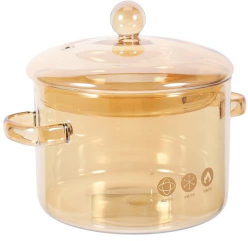 iplusmile Pentola Borosilicato con Doppie Maniglie Ergonomiche Resistente Alle Temperature per Sicura