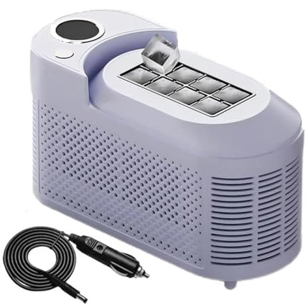 Macchina per Il Ghiaccio, Macchina per Il Ghiaccio compatta da banco per Piccoli spazi, 8 cubetti in 10 Minuti, Adatta ai Viaggi con Doppia Alimentazione (220 V/12 V), vaschetta PE