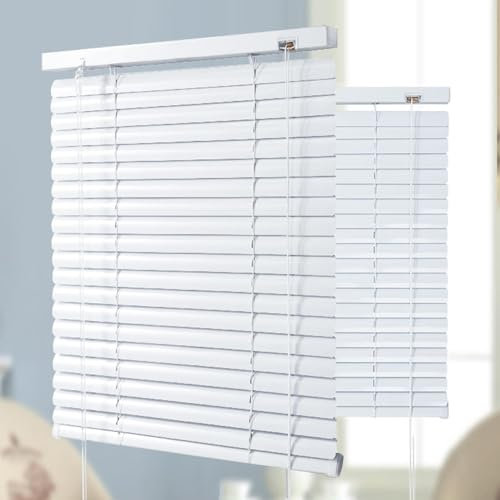 Aluminium-Jalousien für Fenster, 25 mm Lamellen, horizontale Metallschirme, 40 cm bis 150 cm Breite, Größen 85 x 200 cm, stilvolle Fensterbehandlungslösungen