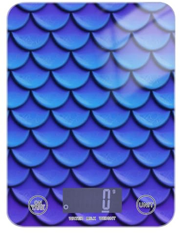 Bilancia blu-viola da forno bilancia da viaggio 5 kg/5 g, bilancia digitale intelligente da cucina con 4 unità per dieta perdita di peso Cucinare báscula para pesar Personas