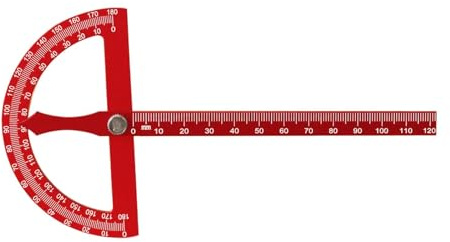 F Fityle Righello goniometrico in lega di alluminio, strumento di misurazione dell'angolo leggero e regolabile per carpentieri, artisti, ingegneri