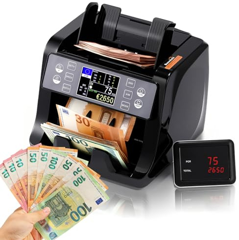 Bonvoisin Compteuse de Billets, Totalise Les Coupures Mélangées EUR
