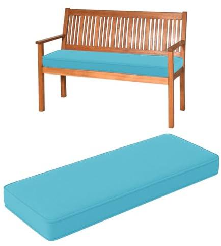 Waschbares Bankkissen, 140 x 40 x 5 cm, abnehmbares Sitzkissen mit rutschfester Unterseite, perfekt für Garten, Terrasse, Innenbereich, Bankauflage