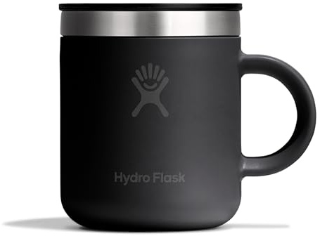 Hydro Flask Coffee Mug – Insulated Stainless Steel, Non Spill, Leak Resistant Travel Mug 6 Oz Tonal Black
