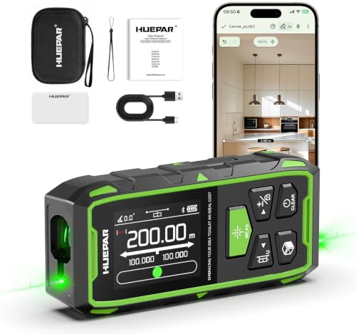Huepar Dual Laser Entfernungsmesser Mit Bluetooth