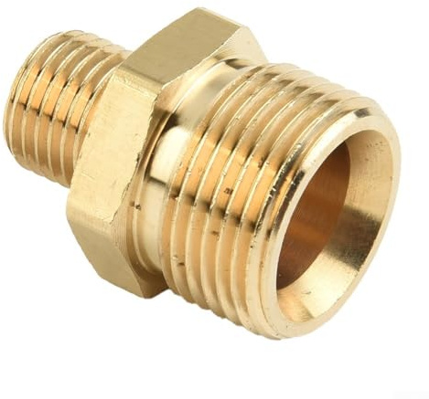 Mässing högtryckstvätt adapter, M22 14 mm hane till M22 15 mm honkontakt för Kärcher X1 5 för AG slang rörmontering, 1/4 tum