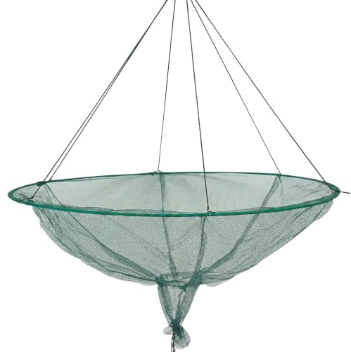 Redes de Pesca Red de aro Plegable, Red de pececillo de Malla de Nailon portátil para Exteriores, 59 Pulgadas desplegada/plegada de 13, 4 Pulgadas