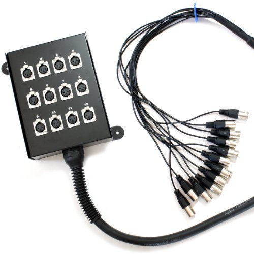 Cablefinder 30 m Multicore XLR Fase di Sicurezza Telaio Cavo del Serpente - 12 Vie