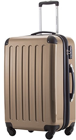 Hauptstadtkoffer ALEX - Expanderbar hårdskalväska 65 cm (74 l) med TSA-lås, robust trolley-resväska med 4 dubbelhjul, champagnefärgad