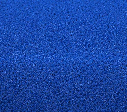 SAHAWA® 40205 Filterschaum 50 x 50 x 2 cm fein, 30 PPI, Filterplatte blau, Aquarienfilter, Teichfilter, Filterzubehör