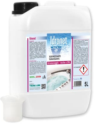 Traitement NETTOYANT INTENSIF pour Jacuzzi et Hydromassage - IDRONET 5 LT + Doseur graduée. Expédition immédiate