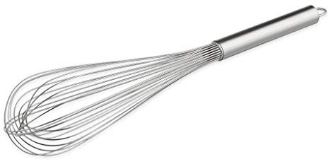 thermohauser Schneebesen (Edelstahl rostfrei), 45 cm Länge, mit EdelEdelstahlgriff und Aufhänger, mit 24 Schlaufen, Edelstahlgriff