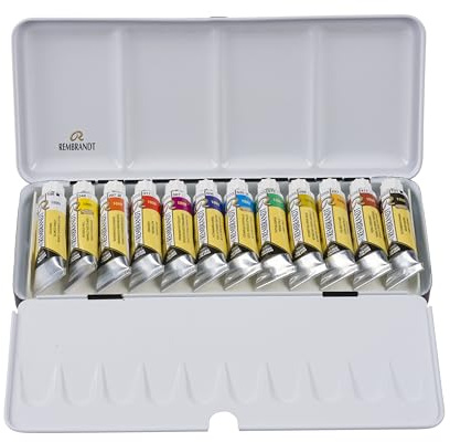 Rembrandt Profi-Aquarellfarben-Set in luxuriöser Metalldose | Porträtauswahl | 12 Farben in Tuben (10 ml)