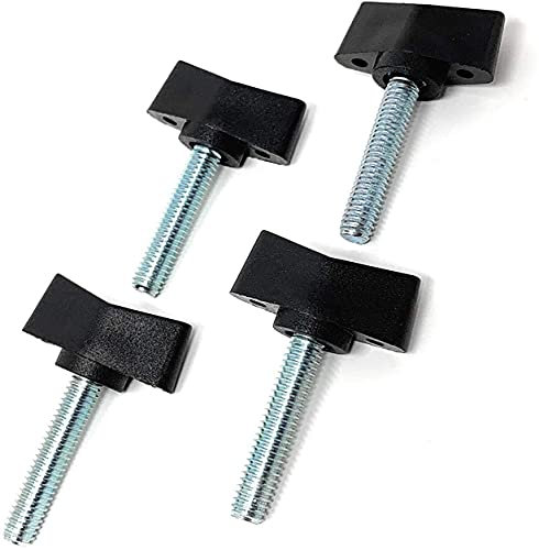 Design61 4x Flügelschraube Kunststoff mit Gewindebolzen Stahl M6 x 20 mm