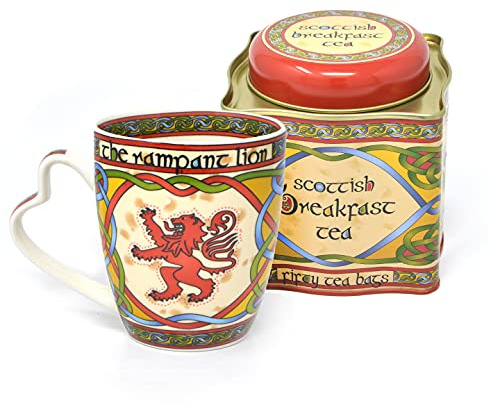 Royal Tara Set of 1 Scottish Breakfast Tea and 1 Rampant Lion China Mug