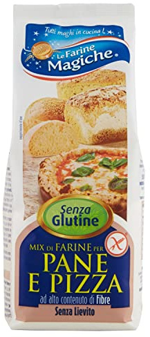 Lo conte Le Farine Magiche Mix di Farine per Pane e e Pizza Senza Glutine Mélange de farine pour pain et pizza, sans gluten, idéal pour pain, pizza et machine à pain, paquet de 500 g