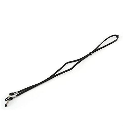 RESKIO Ketten Brillenband for Damen Leder verstellbares Brillenband stilvolle Brillenhalterketten (Color : Schwarz, Size : 1)