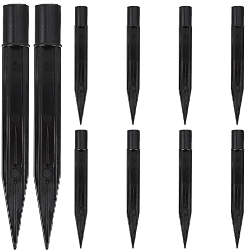 Happyyami 10 Stück Kunststoff-Erdspieße Leichte Erdspieße Solarleuchten Spikes Ersatz-Entleerungsdesign Hof-Zuckerstangenpfähle Für Gartenleuchten Lampen Dekorationen | 14cm Solarleuchten Spieß Ersatzteile FüR Einfache Installation Und Wasserabfluss ZubehöR FüR AußEnbeleuchtung