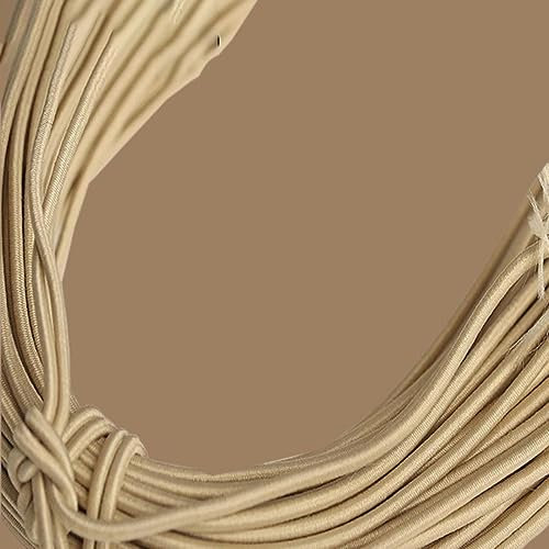 25 metros 2mm banda de goma elástica redonda cuerda de choque cuerda elástica línea de cuerda para prendas de vestir bolsa de cordones accesorios de costura-caqui, 2mm, 25 metros