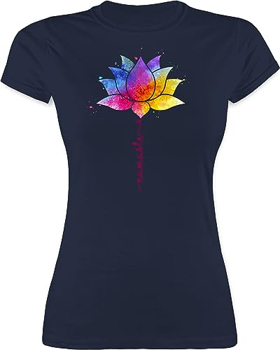 Shirtracer - Shirt Damen - Namaste Lotusblüte I Meditation I Yoga I Mandala Spirit