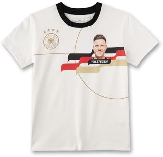 Sanetta DFB-fanshirt TER öppen vit | Hög kvalitet och mysig bomullströja för flickor och pojkar. Barnkläder, Beige, 116