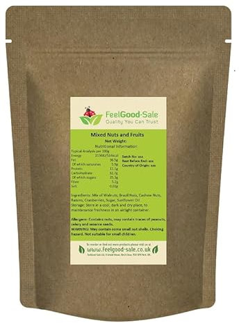 1kg Mixed Nuts and Fruits (Walnuts, Brazils, Cashews, Raisins, Cranberries)