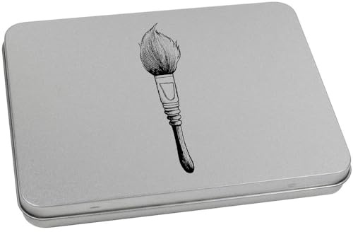 Azeeda 170mm 'Paintbrush' Metal Hinged Tin/Storage Box (TT00221480)