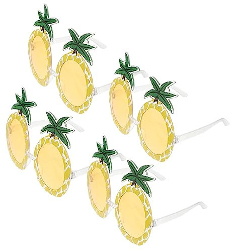 LIFKOME 4pairs Pineapple Shaped Silly Sunglasses Fruit Glasses for Party Funny Glasses