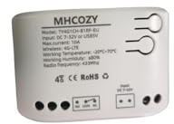 MHCOZY Interrupteur relais à distance 4G, 1CH 10 A, contact sec, application Tuya, télécommande d'ouverture de portail