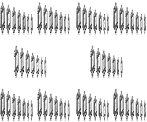 Oladfiop 70 Piezas Centrier Brocas Set 60 Grados Central Taladro Set Senk Herramientas para Mecanizado de Metal