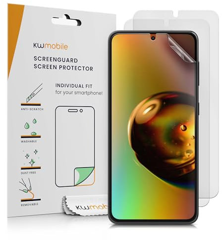 kwmobile Set of 3 Screen Protectors Compatible with Samsung Galaxy S21 - Anti-Glare Anti-Fingerprint Display Films - Matte