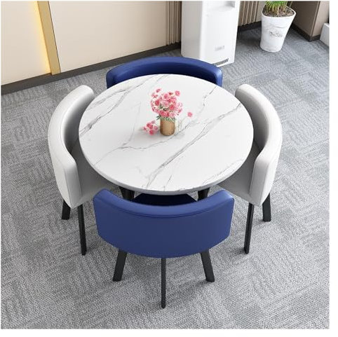 Möbelset im modernen Stil für Wohnzimmer und Büro, inklusive Tisch, Stuhl, Empfang, runder Tisch, Küche, Frühstücksbar, Esstisch und platzsparender Eckkonferenztisch, ideal für Balkon