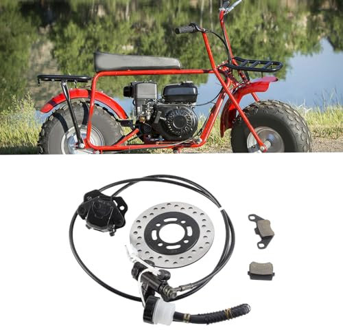 Tomotato Kit de Freno de Disco Hidráulico Go Kart, Conjunto de Pastilla de Freno de Disco de Pastilla de Freno para 50c c - 250c c Dirt Bike Quad ATV Go Kart