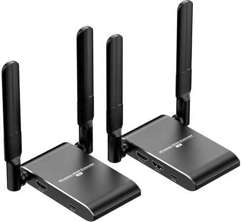 HDMI sans Fil 4K, émetteur et récepteur HDMI sans Fil, Extension 150m, 4K@30Hz pour Le Streaming Depuis Un Reflex numérique,Ordinateur, Netflix, Youtube, PS4 vers Un téléviseur/projecteur