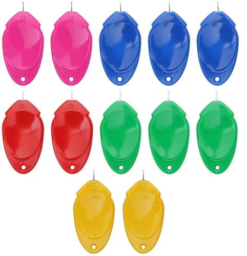 Glanzend 12 enhebradores de aguja, enhebrador de agujas, agujas de coser de plástico, enhebrador de costura a máquina a mano, herramienta de enhebrador de costura fácil para ojal de aguja (colores