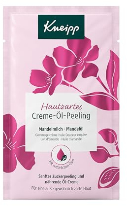 Kneipp Hautzartes Creme-Öl-Peeling - Körperpeeling mit wertvollem Mandelöl und feinen Zuckerkristallen - Einmalanwendung 40ml