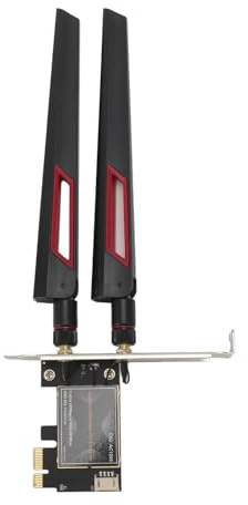 Sxhlseller Tarjeta de Red Inalámbrica, 867 Mbit/S Recepción de Señal Extendida -Plug y Jugar PCIEX1 1435AC 2.4 GHz Tarjeta de Red WiFi de 5 GHz con Antena Dual para 7 8 10 (Antena de 10dB)