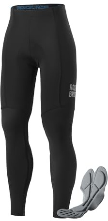 ROCKBROS Cuissard Vélo Homme Long avec Peau de Chamois, Léger et Respirant à Séchage Rapide, Effet Compression avec Éléments Réfléchissants, pour Route, VTT et Entraînement Printemps Été M