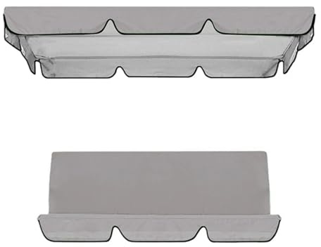 Swing Canopy Garden Swing Seat Replacement Canopy Waterproof Porch for Outdoor Patio(Grey)