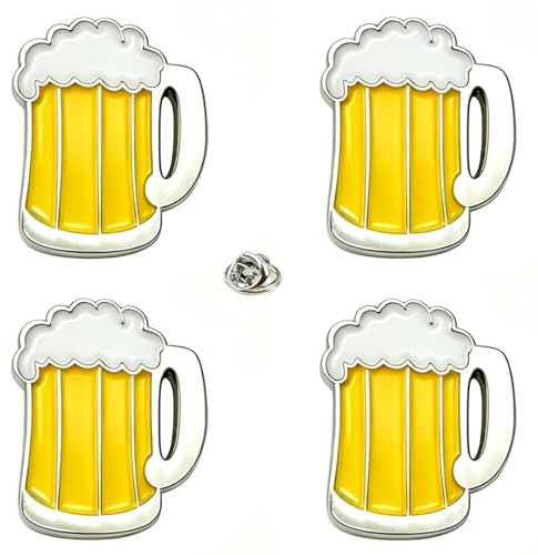 Bier Brosche - Oktoberfest Pin Anstecker - Bierkrug Design Anstecknadeln - Wiesn Accessoire Trachtenmode
