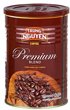Trung Nguyen — Premium Blend — Roasted Ground Coffee Blend — Strong and Bold — Arabica & Robusta — Chocolate Flavor — Vietnamese Coffee 1 Can (15 oz)