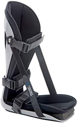 United Ortho Plantar Fasciitis Adjustable Leg Support Brace Fits Right or Left Foot for Soreness Relief, Foot Pain and Stretching, Medium, Black