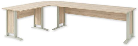 OFFICE LINE Eckschreibtisch in Eiche Sonoma Optik - Moderner Bürotisch Computertisch mit großer Arbeitsfläche - 220/170 x 72 x 70 cm (B/H/T)