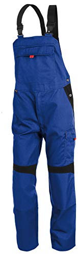 KÜBLER Workwear KÜBLER INNO Plus Arbeitslatzhose blau, Größe 46, Herren-Arbeitslatzhose aus Mischgewebe, Arbeitslatzhose mit Knieschutztaschen nach EN 14404, leichte Arbeitslatzhose