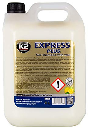 K2 Express Plus Shampoo per auto, tanica da 5 litri, al profumo di limone