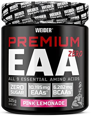 Weider Premium EAA Pulver - Essentielle Aminosäuren - BCAA 2:1:1 Verhältnis, vegan & zuckerfrei - 325g - Pink Lemonade